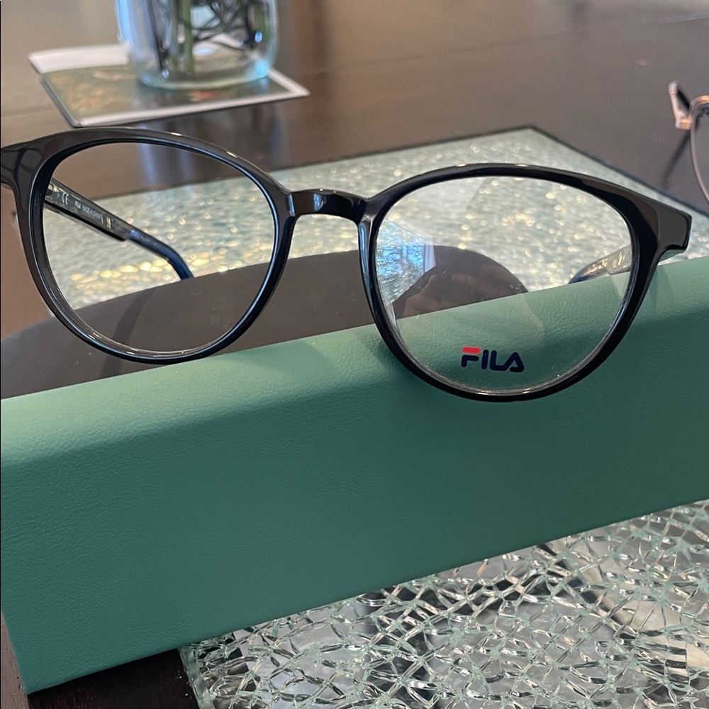 Fila Black Round Eyeglasses
